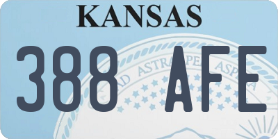 KS license plate 388AFE