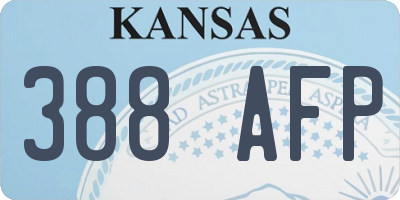 KS license plate 388AFP