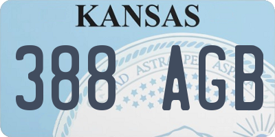KS license plate 388AGB