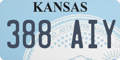 KS license plate 388AIY