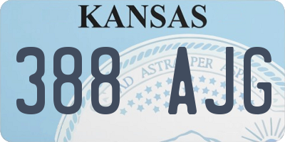 KS license plate 388AJG
