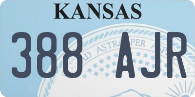 KS license plate 388AJR