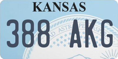 KS license plate 388AKG
