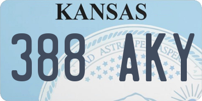 KS license plate 388AKY