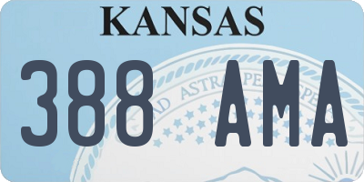 KS license plate 388AMA