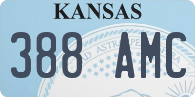 KS license plate 388AMC
