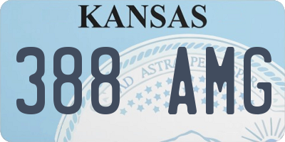 KS license plate 388AMG