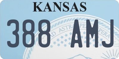 KS license plate 388AMJ