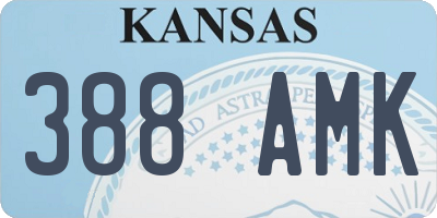 KS license plate 388AMK