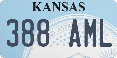 KS license plate 388AML