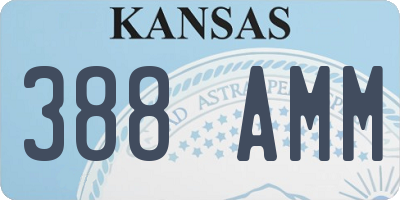 KS license plate 388AMM
