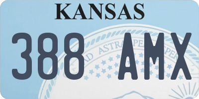 KS license plate 388AMX