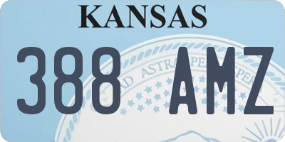 KS license plate 388AMZ