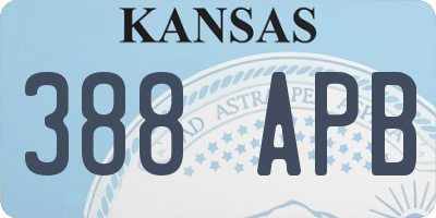 KS license plate 388APB