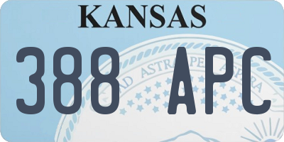 KS license plate 388APC
