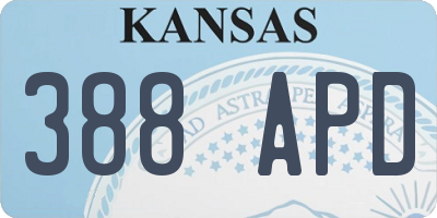 KS license plate 388APD