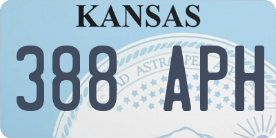 KS license plate 388APH