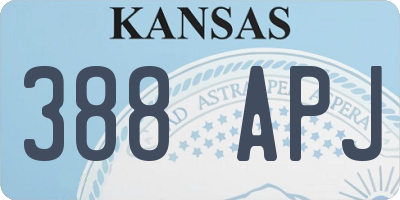 KS license plate 388APJ