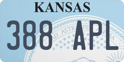 KS license plate 388APL