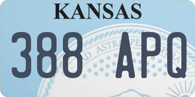KS license plate 388APQ