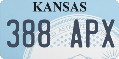 KS license plate 388APX