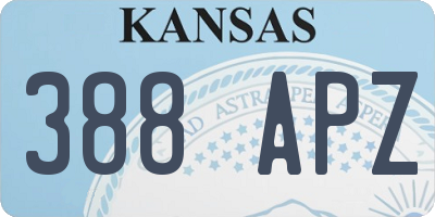 KS license plate 388APZ