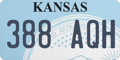 KS license plate 388AQH