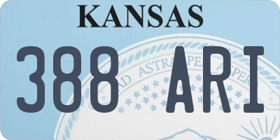 KS license plate 388ARI