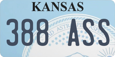 KS license plate 388ASS