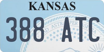 KS license plate 388ATC
