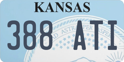 KS license plate 388ATI
