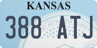 KS license plate 388ATJ