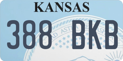 KS license plate 388BKB
