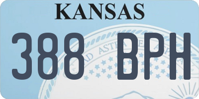 KS license plate 388BPH