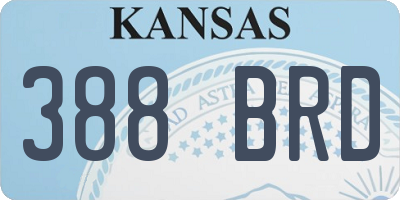 KS license plate 388BRD