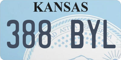 KS license plate 388BYL