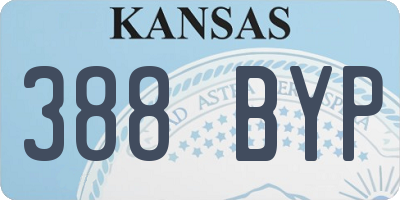 KS license plate 388BYP