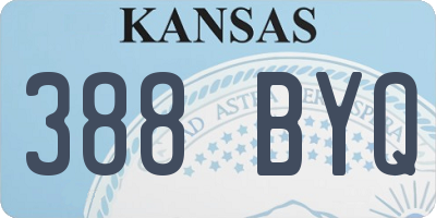 KS license plate 388BYQ