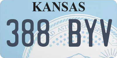 KS license plate 388BYV