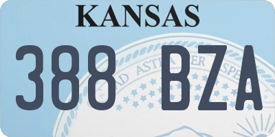 KS license plate 388BZA