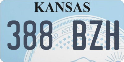 KS license plate 388BZH