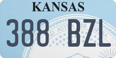 KS license plate 388BZL