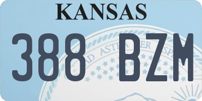 KS license plate 388BZM