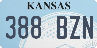 KS license plate 388BZN