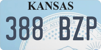 KS license plate 388BZP