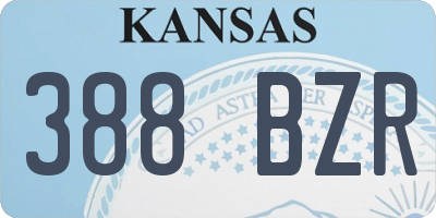 KS license plate 388BZR