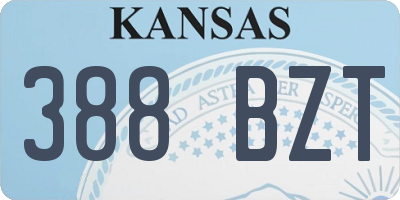 KS license plate 388BZT