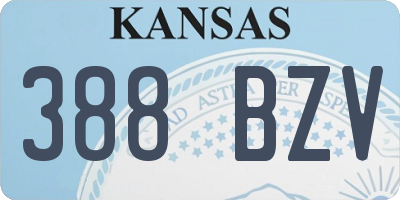 KS license plate 388BZV