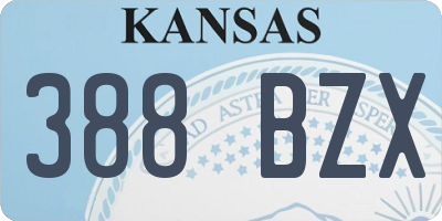 KS license plate 388BZX