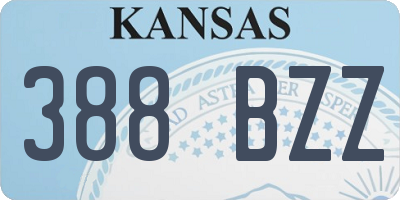 KS license plate 388BZZ